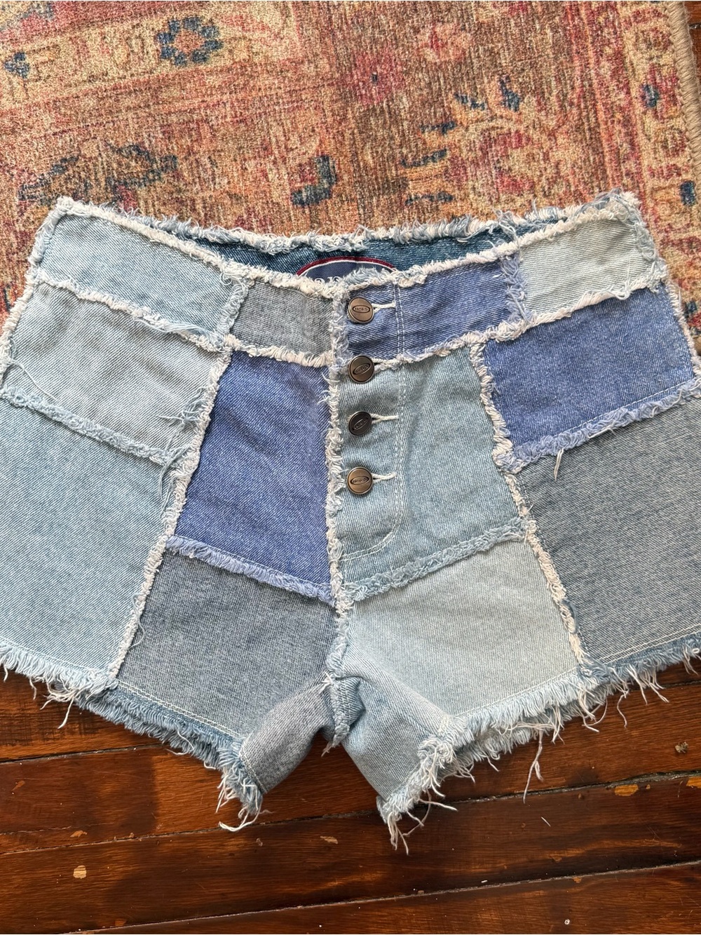 Vintage Y2K Zana Di Patchwork Denim Shorts